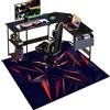 Qesjodfu Tappetino per Sedia da Ufficio Gaming 100 x 140 cm, Tappeto Salvapavimento Antiscivolo, Ufficio Gaming Protettore del Pavimento, Tappeto per Sedia con Ruote, Tappetino Protettivo per Pavimenti Duri