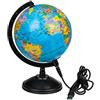 Out of the blue Lampada da tavolo con LED Globo, circa 15,5 cm, lampada decorativa in plastica con cavo USB, luce d'atmosfera in confezione regalo