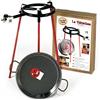 Vaello Campos Vaello, Pentola per paella con bruciatore a gas - Set comprende: bruciatore a gas ad anello da 300 mm, padella per paella lucidata da 38 cm, treppiede
