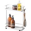 YAMAZAKI home Scaffale portaoggetti da bagno e doccia, taglia unica, bianco