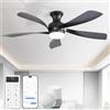 Sofucor 132cm Smart Ventilatore da Soffitto con Luce, Alexa/App/WiFi, Telecomando, Timer, 6 Velocità, 3 Regolazioni di Colore, DC, Silenzioso Ventilatore da Soffitto per Soggiorno