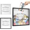 FramePro 3D Adventure Memory Shadow Box con Slot, Cornice Dolce in Legno Nero 11x11 per Biglietti, Foto di Viaggio e Artigianato (Rosso)
