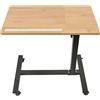 HUOLE Tavolo per computer, tavolo da tavolo, altezza in legno, scrivania portatile, altezza regolabile ruote supporto pieghevole H x L x P: 60 x P 34,5 x 58-90 cm, colore legno