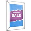 Generic Cornice Telaio in alluminio porta poster con morsetti e molle per la tensionatura del telo - colore Silver (ARGENTO) - 4 angoli in ABS con fori per affissioni. (1, 50x70 cm - B2)