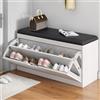 Ukkajovlex Armadio per Scarpe con Sedile 1-3 Livelli Scarpiera 50cm-100cm Larghezza Mobile Ingresso 30cm 24cm 17cm profondità Bassa E Lunga Scarpiera Chiusa Scarpiera Piccola(Black,20 Lx9 W/50x24cm)