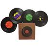 tooloflife Sottobicchieri in vinile retrò, 4 pezzi, per tazze e dischi CD, sottobicchieri, tovagliette per bevande calde e fredde, protezione da tavolo