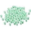 Blausky 300 perline di vetro colorate da 6 mm, per fai da te, con foro, rotonde, pietre preziose, perline in vetro sfuse, distanziali per gioielli fai da te, colore verde chiaro B