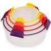 Joseph Joseph Nest Lock Set 4 Contenitori Rotondi per Alimenti, Contenitore in Plastica con Coperchio, Portapranzo, Varie Taglie