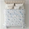 Riad Arredo Copriletto Trapuntato Matrimoniale Estivo Primaverile 260x260 cm - Trapuntino Leggero in Morbida Microfibra Traspirante Mano Delicata - Pesci Azzurro