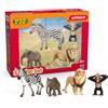 SCHLEICH WILD LIFE | Set iniziale Africa 42721 con elefante, zebra, leone e s...