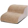 ZGUZMCMK Scaletta per Cani, Gradini per Animali Domestici, Rampa per Cani, Scaletta per Animali Domestici Realizzata in Tessuto di Facile Manutenzione E Base a, Beige