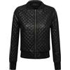 ZAYN LEATHER Giacca trapuntata bomber donna 100% vera pelle di agnello morbida pelle...