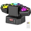 Osusuent Teste Mobili Luci Palcoscenico da 65W,Faretto LED RGBW 4 in 1 Spot Beam con Telecomando DMX512,Mini Moving Head Festa Luce Stroboscopica per Festa Discoteca DJ Bar Matrimoni,1 Pack