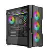 Noua Smash SK100 Case Gaming PC Mid-Tower ATX/E-ATX | Doppio Vetro Temperato | 4 Ventole ARGB PWM Preinstallate | AIO 360mm | GPU fino a 400mm | Airflow Ottimizzato