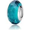 Nbsameng Glitter Murano Glass Charms for Bracelets and Necklaces for Women, 925 Silver Pendant