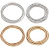 PH PandaHall 32 pz 2 misure Braccialetto di Corde di Chitarra Braccialetti Elasticizzati di Filo di Gioielli Primaverili Catena di Serpente Rotonda Braccialetti di Spirale di Filo Metallico A Spirale