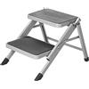ProPlus 360823V01 Scaletta pieghevole da campeggio a due gradini, portata massima 150