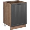 Vicco Mobiletto base cucina Fame-Line, Grigio scuro/Rovere dorato, 60 cm 1 anta senza piano di lavoro