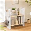 anrekl Porta Spezie per Cucina Salva Spazio, Organizer Cucina Dispensa, Può fungere da ripiano cucina, Viene fornito con ganci e scatola di immagazzinaggio, 40×15×40cm, A-Bianco