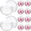 Garneck 100 capsule rotonde in plastica da 28 mm, piccole capsule da masticare, trasparenti, per giocattoli, per feste