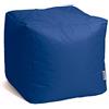Avalon - Pouf Poggiapiedi CUBO Jive, Puff Poggiapiedi Divano quadrato, Pouffe Imbottito in Tessuto Tecnico Resistente e Antistrappo, Comodo e Impermeabile, Made in Italy (45cm-Blu royal)