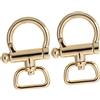 TOPPERFUN 2pezzi Fibbie per Borse in Metallo Oro Superficie Liscia, Accessori per Borse Fai da Te Adatti a Tracolle e Tote per Progetti Creativi