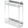 ATM Carrello portabottiglie estraibile per mobile di cucina, Montaggio laterale, Modulo 20 cm - cargo con chiusura morbida destro estrazione totale regolazione 3D - Cromo Lucido
