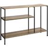 SoBuy FSB35-PF, tavolo consolle da ingresso, tavolino da salotto, divano con 3 ripiani, 120 x 30 x 80 cm (larghezza x profondità x altezza)