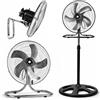 Ventilatore Manila 3 in 1 con Pale in Acciaio Ø45x125cm Testa Oscillante 3 Velocità Tripla Installazione Argento e Nero