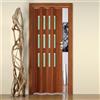 Porta a Soffietto da Interno 88,5x214 cm in PVC con Vetro Florance Ciliegio