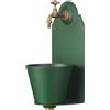 Fontana a Parete da Giardino con Rubinetto Belfer 42/PR Verde