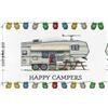 ALLiYa Happy Camper - Tappetino antiscivolo in flanella, 50,8 x 80 cm, per porta anteriore e posteriore