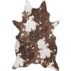 vidaXL Tappeto Marrone e Bianco 120x170cm Mucca Lavabile