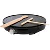 10ELED Crepiera Elettrica 1000W, Piastra Antiaderente 30 cm con Termostato Regolabile e Spatole in Legno, Ideale per Crepes, Pancake, Omelette, Frittate e Piadine