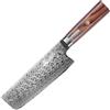 MITSUMOTO SAKARI Coltello da Cucina Nakiri 17 cm Acciaio Polvere S301 | Coltelli da Cucina in Acciaio di Damasco, Coltello da Cucina Giapponesi Forgiati a Mano, Manico in Pakkawood