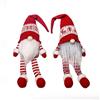 Feeshoppher 2 gnomi natalizi decorativi in peluche, statuette nordiche Tomte con cappello lungo e barba bianca, morbide bambole da collezione per albero di Natale, camino, caminetto, feste invernali