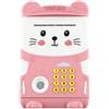 Micpointik Salvadanaio elettronico Simulazione ATM con impronta digitale e password, ingresso automatico per bambini, grande capacità in ABS, giocattolo educativo interattivo (luce