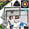 Kesser Set di 2 porte da calcio KESSER® | Fantastico regalo per bambini, per uso interno ed esterno in giardino: antiscivolo - Accessori per l'allenamento inclusi: coni, bersaglio, borsa sportiva, pompa per palloni