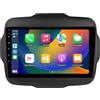 Happiq Autoradio con Bluetooth e CarPlay per Jeep Renegade (2016-2020) - Compatibile con Apple e Android - Impianto stereo - Sistema di navigazione - 2 GB di RAM, 32 GB di memoria