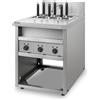 VERTES Gastro: macchina per la cottura della pasta da appoggio in acciaio inossidabile, elettrica, 3x 1700 Watt, 3 vasche di cottura separate da 14 litri ciascuna, 6 cestelli per la pasta