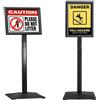 OEM Supporto da tavolo nero per cartelline A4 - Robusto supporto da tavolo - Alluminio con pannello in PVC