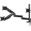 OEM Supporto per monitor con braccio portante, regolabile in altezza per 3 monitor, supporto da tavolo con attacco VESA