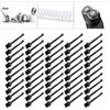 OEM Set da 50 mini setole di pulizia in nylon - Per rasoi, bicchieri, biberon e altro - Nero - Setole di pulizia per finestre, angoli, telefoni e tastiere