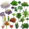 OEM Set di piante grasse artificiali, 34 pezzi, colori assortiti, artificiali, in plastica, da giardino, da interno