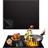 OEM Tappetino per piano cottura a induzione, resistente al calore, isolante termico, in silicone, tappetino protettivo, tappetino per induzione, 51x63 cm, nero