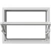 Framex Finestra in PVC, a Ribalta e a Battente, Bianca, 80 x 50 cm (800 x 500 mm), Vetro Singolo - Finestra in PVC con funzione di ribalta e a Battente, per ventilazione, scantinati