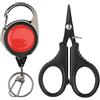 SENRISE Forbici da pesca, mini forbici da pesca con fibbia telescopica per lenza da pesca in nylon e fluorocarbonio, colore nero