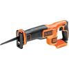 BLACK+DECKER SEGA UNIVERSALE 18V LITIO UNITÀ SENZA BATTERIA E SENZA CARICABATTERIE Velocità variabile 0-3000 corse/min; Lunghezza corsa lama 22mm. In dotazione: 1 lama da 15cm BDCR18N-XJ