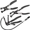 Toolwiz Pinza per Fascette Stringitubo, 3 Pezzio, Tubo Lunga da 68.6cm | Radiatore Molla Pinze per Auto, Include Smontatore, Clic-R e Banda Piatta, Attrezzi Officina