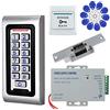 Sebury NN99 Kit per sistema di controllo accessi RFID per porte IP68 Tastiera impermeabile con blocco elettrico + Alimentazione DC12V 3A + 10 pz Tag chiave